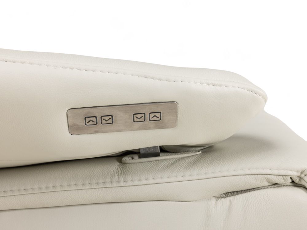 Relaxfauteuil L VIGO - Wit leder C-HKL-19-RLX3