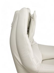 Relaxfauteuil L VIGO - Wit leder C-HKL-19-RLX3