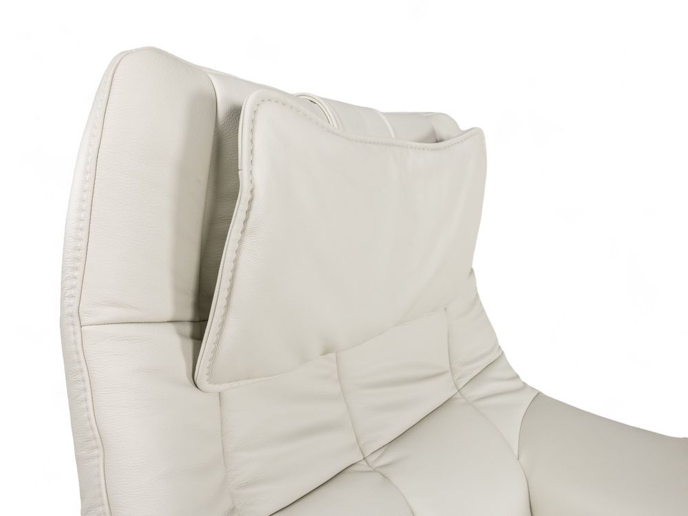 Relaxfauteuil L VIGO - Wit leder C-HKL-19-RLX3