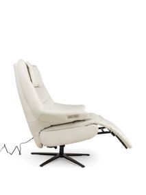 Relaxfauteuil L VIGO - Wit leder C-HKL-19-RLX3