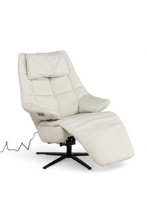 Relaxfauteuil L VIGO - Wit leder C-HKL-19-RLX3