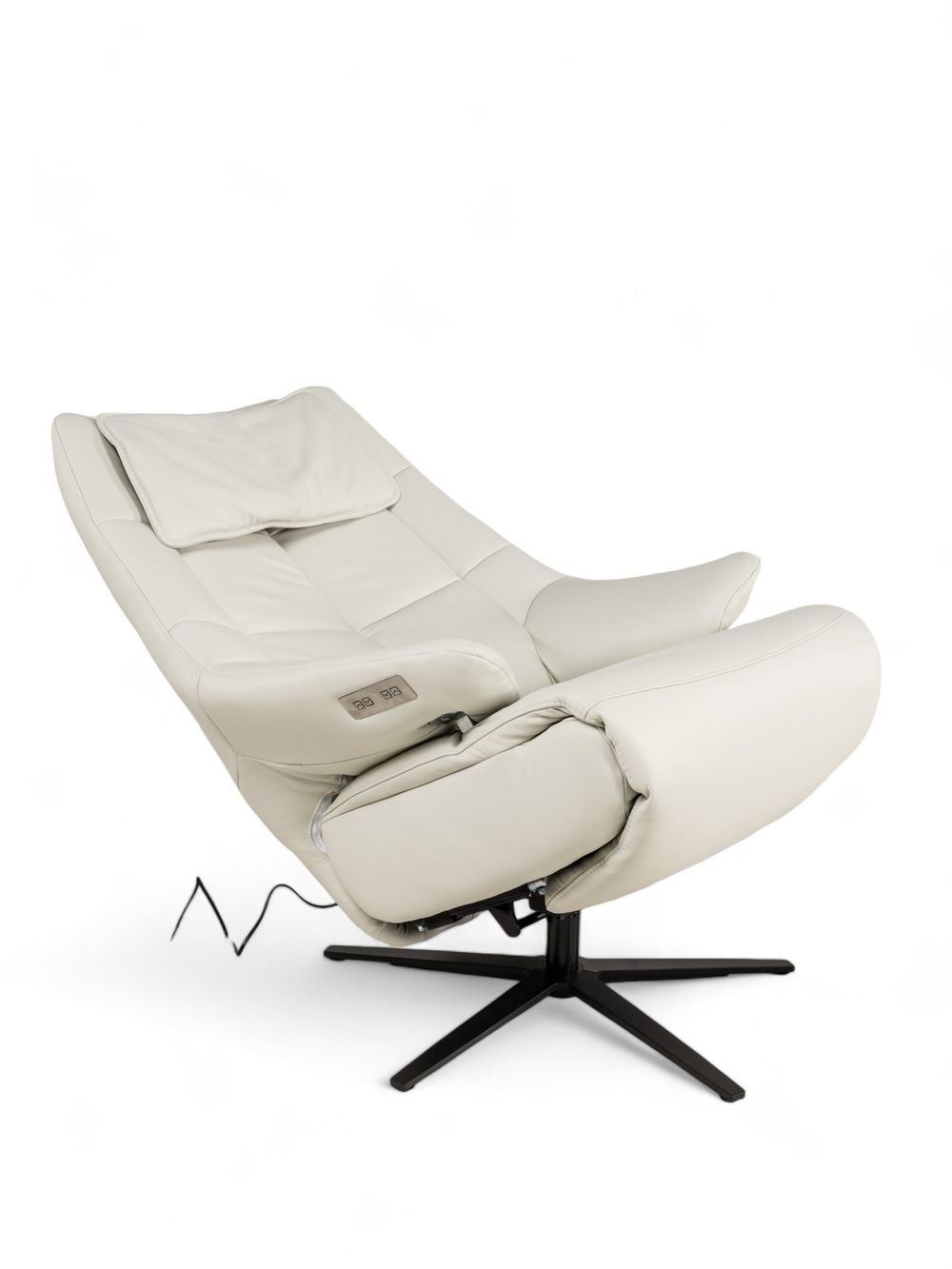 Relaxfauteuil L VIGO - Wit leder C-HKL-19-RLX3