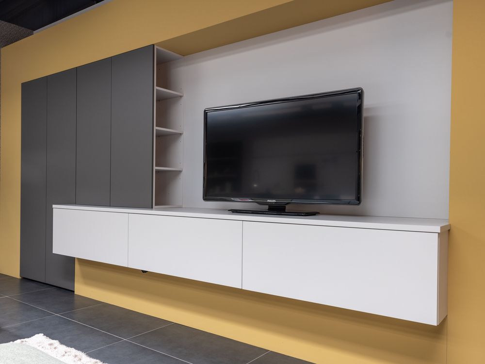 Wand/Tv-meubel BERLIJN - Grijs/Wit BFK KOOI19 TV MEUBEL