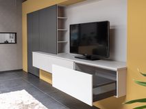 Wand/Tv-meubel BERLIJN - Grijs/Wit BFK KOOI19 TV MEUBEL