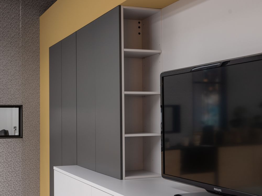 Wand/Tv-meubel BERLIJN - Grijs/Wit BFK KOOI19 TV MEUBEL
