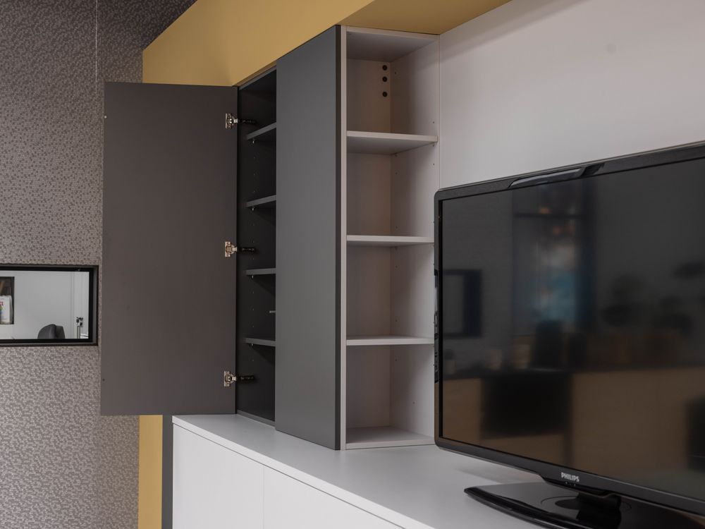 Wand/Tv-meubel BERLIJN - Grijs/Wit BFK KOOI19 TV MEUBEL