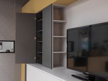 Wand/Tv-meubel BERLIJN - Grijs/Wit BFK KOOI19 TV MEUBEL