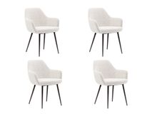 Set 4 eetkamerstoelen CURVE fix onderstel - Wit C-YLI CU ST-AC186-4