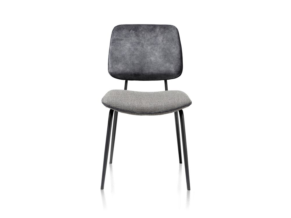Set 6 eetkamerstoelen NOVALI - Antraciet/Burgundy C-XOO 36662SET