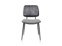 Set 6 eetkamerstoelen NOVALI - Antraciet/Burgundy C-XOO 36662SET