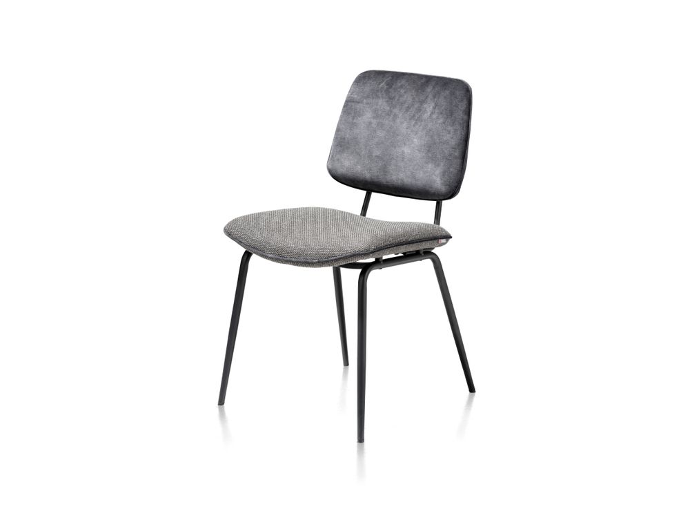 Set 6 eetkamerstoelen NOVALI - Antraciet/Burgundy C-XOO 36662SET
