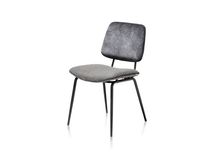 Set 6 eetkamerstoelen NOVALI - Antraciet/Burgundy C-XOO 36662SET