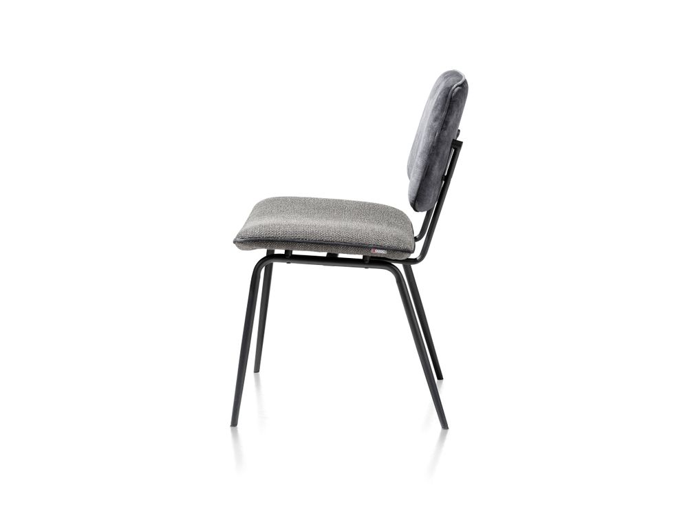 Set 6 eetkamerstoelen NOVALI - Antraciet/Burgundy C-XOO 36662SET