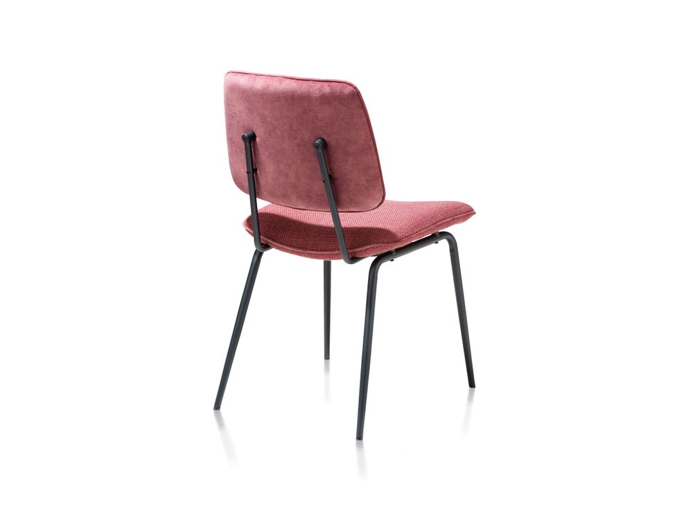 Set 6 eetkamerstoelen NOVALI - Antraciet/Burgundy C-XOO 36662SET