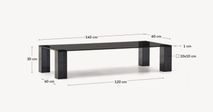 Salontafel ADULARIA - Blauw glas KAV T0600053CC03