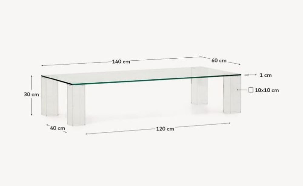 Salontafel ADULARIA - Bruin glas KAV T0600053CC07