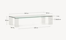 Salontafel ADULARIA - Bruin glas KAV T0600053CC07