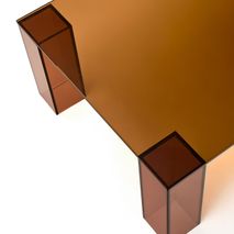 Salontafel ADULARIA - Blauw glas KAV T0600053CC10