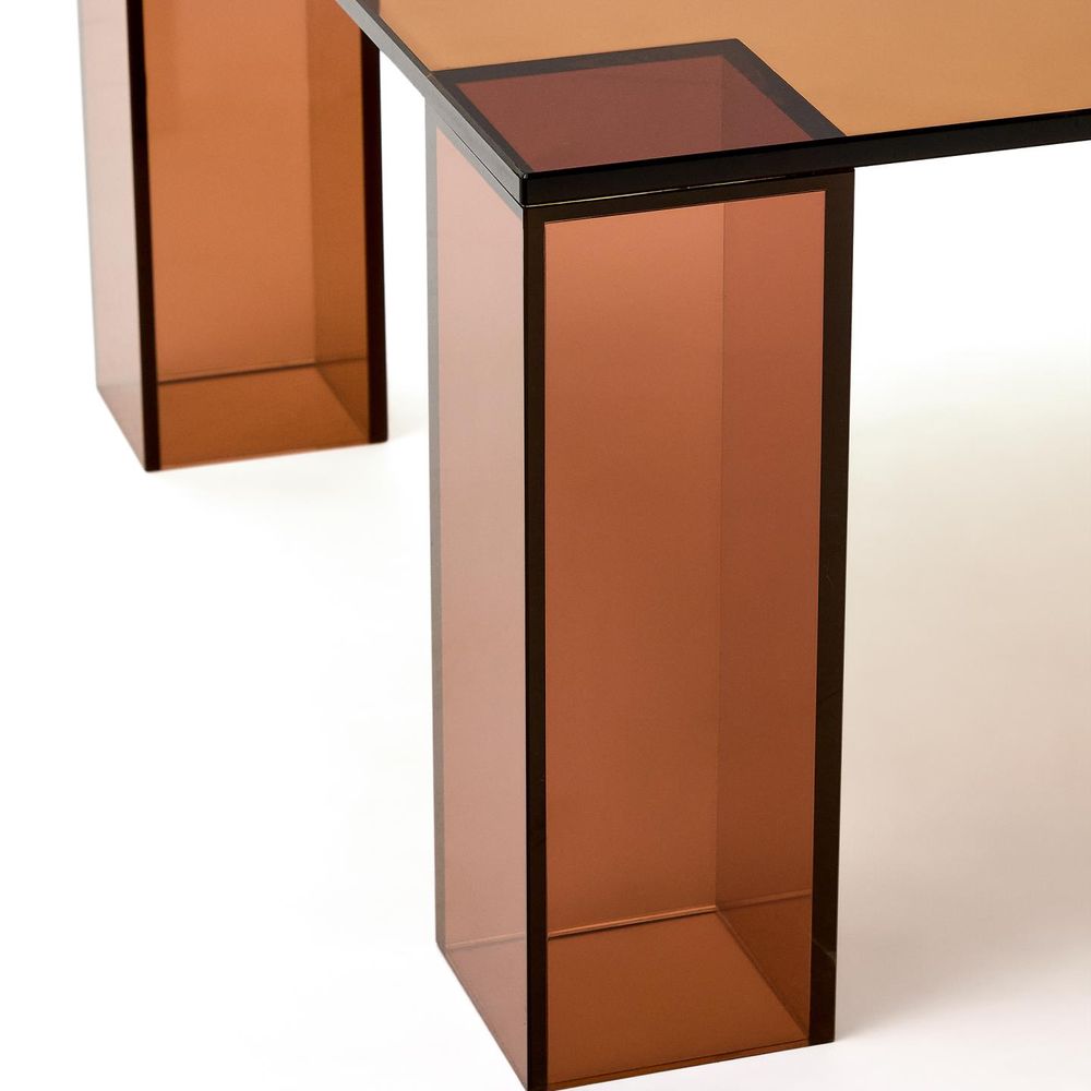 Salontafel ADULARIA - Blauw glas KAV T0600053CC10