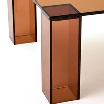 Salontafel ADULARIA - Blauw glas KAV T0600053CC10