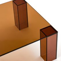 Salontafel ADULARIA - Blauw glas KAV T0600053CC10