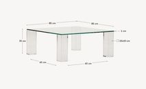 Salontafel ADULARIA - Blauw glas KAV T0600054CC07