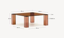 Salontafel ADULARIA - Donkergrijs glas KAV T0600054CC10