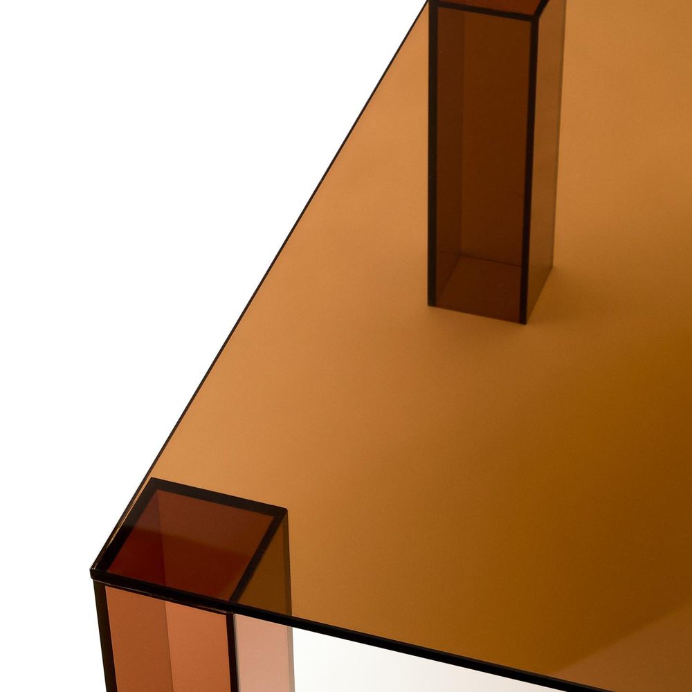 Salontafel ADULARIA - Donkergrijs glas KAV T0600054CC10