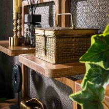 Wandrek CURVY - Massief acaciahout ZLS 2440-15