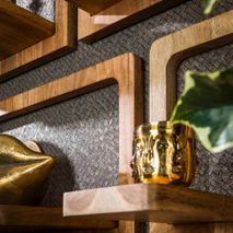 Wandrek CURVY - Massief acaciahout ZLS 2440-15