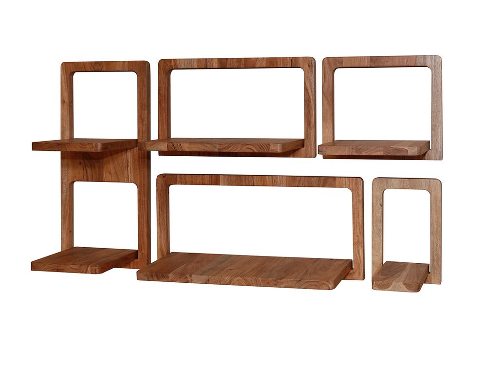 Wandrek CURVY - Massief acaciahout ZLS 2440-15