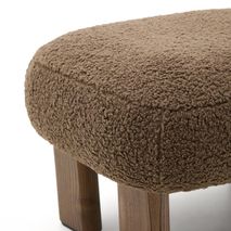 Voetenbank NEMA - Taupe bouclé KAV S1500091GL85