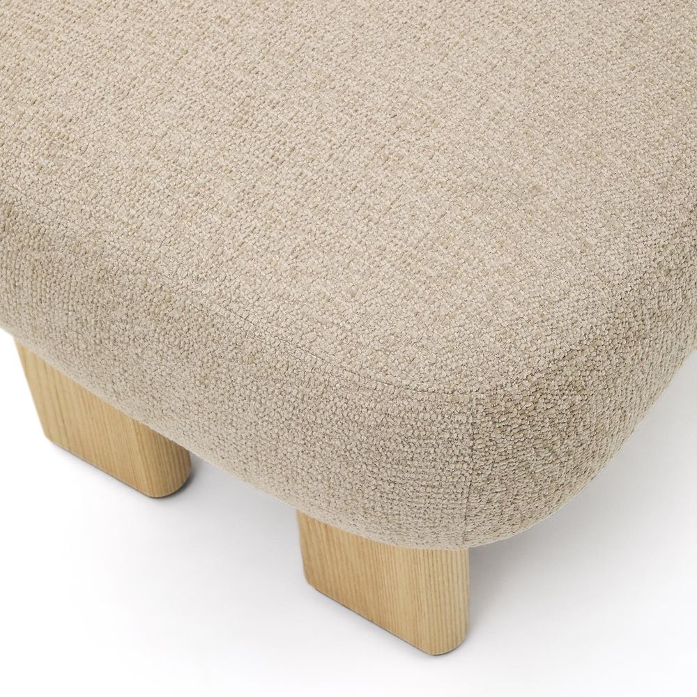 Voetenbank CABANA - Beige Chenille KAV S1500092NI12