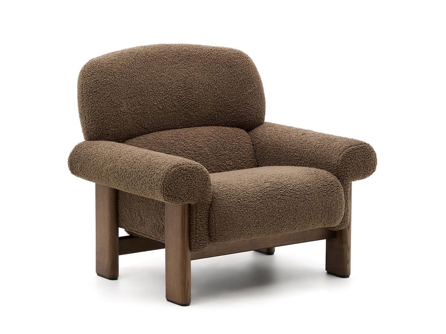 Fauteuil NEMA - Taupe bouclé