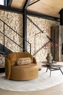 Loveseat met draaivoet MURCIAL - Oker HEH 50681-1-LOKE