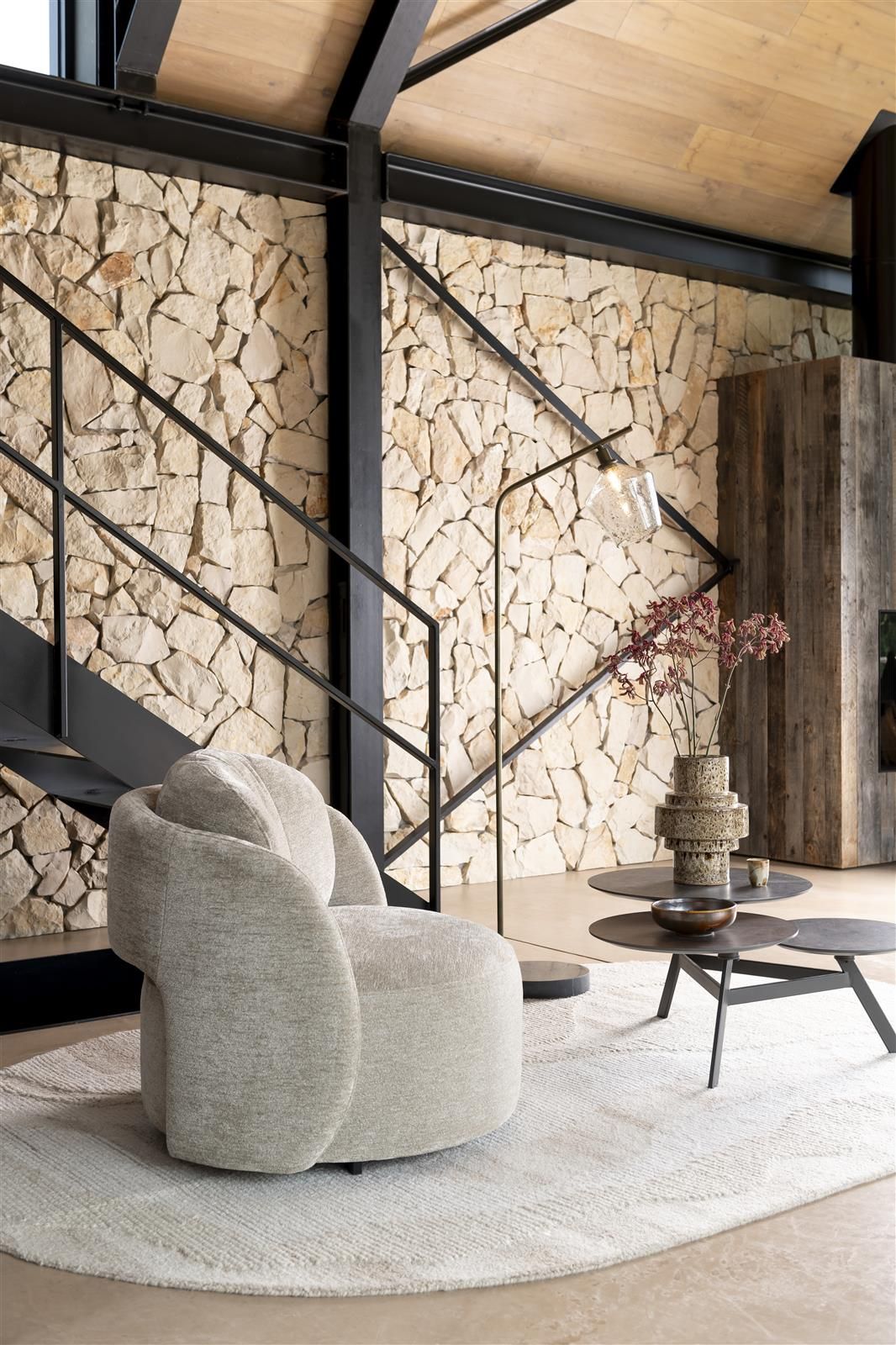 Draaifauteuil MURCIAL - Champagne