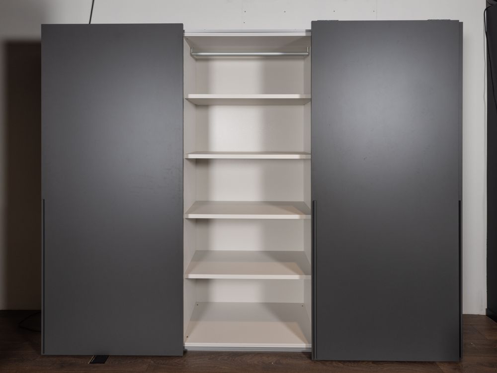 Schuifdeurkast PLAIN - Antraciet BSL PL9906242