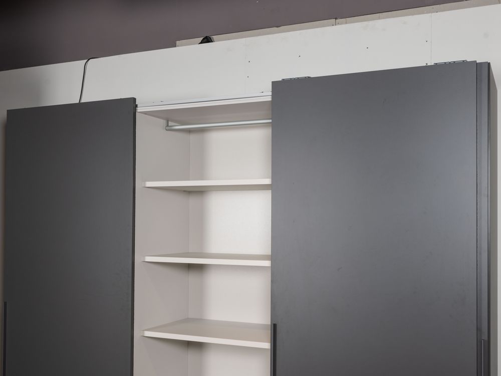 Schuifdeurkast PLAIN - Antraciet BSL PL9906242