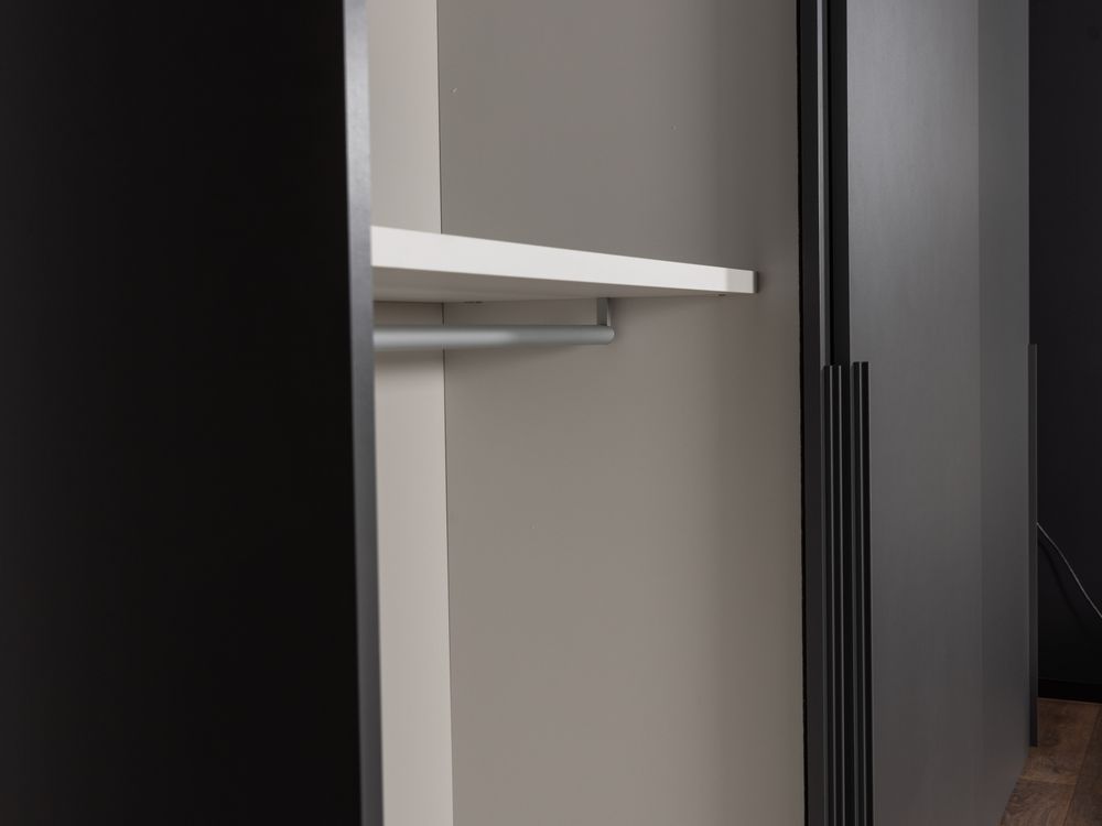 Schuifdeurkast PLAIN - Antraciet BSL PL9906242