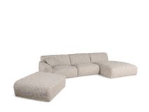 Hoeksalon incl. poef MASSA - Bruin C-RIV-85-HKS1-BT11