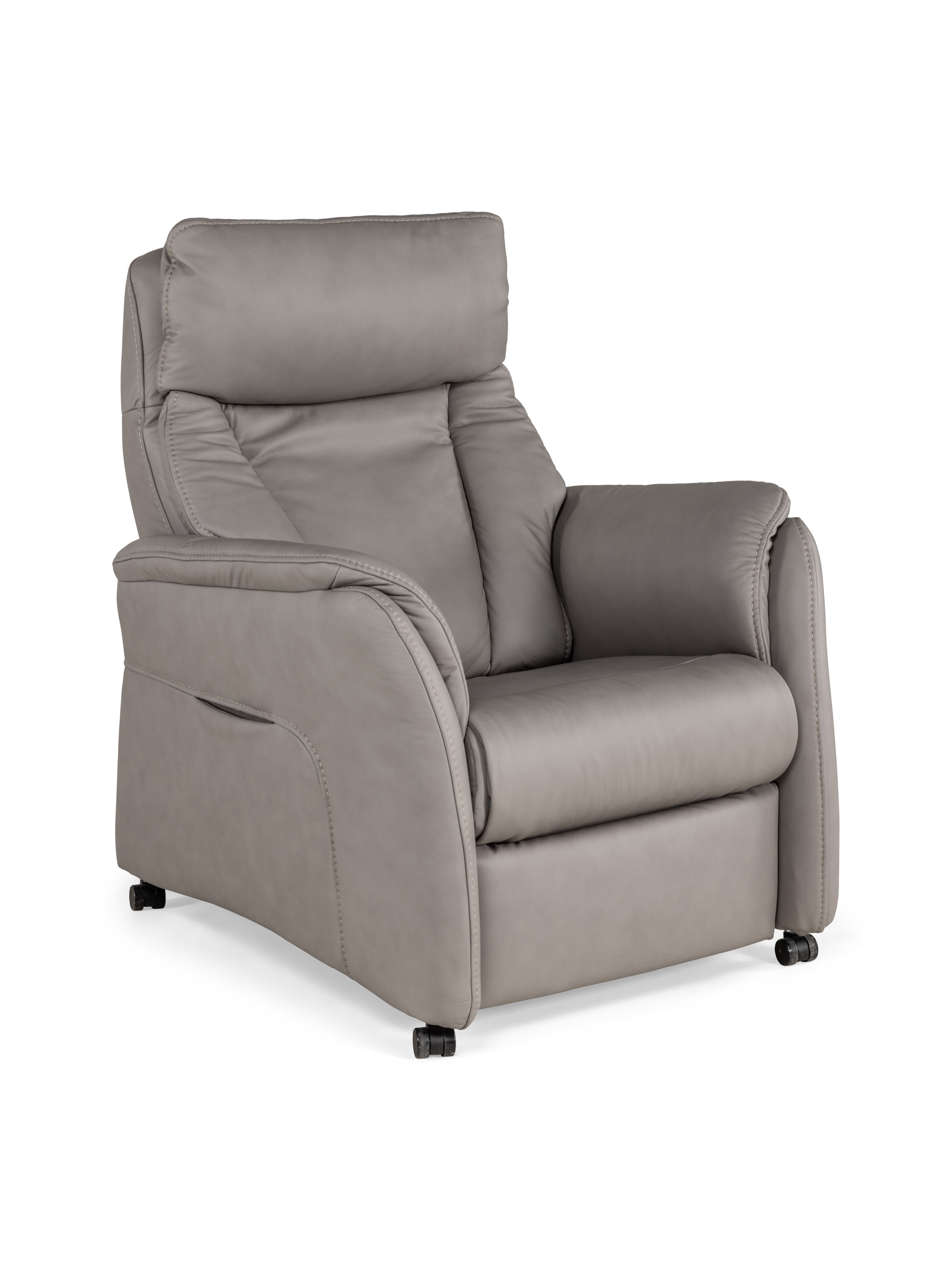 Elektrische relax AP22065 small - Grijs leder