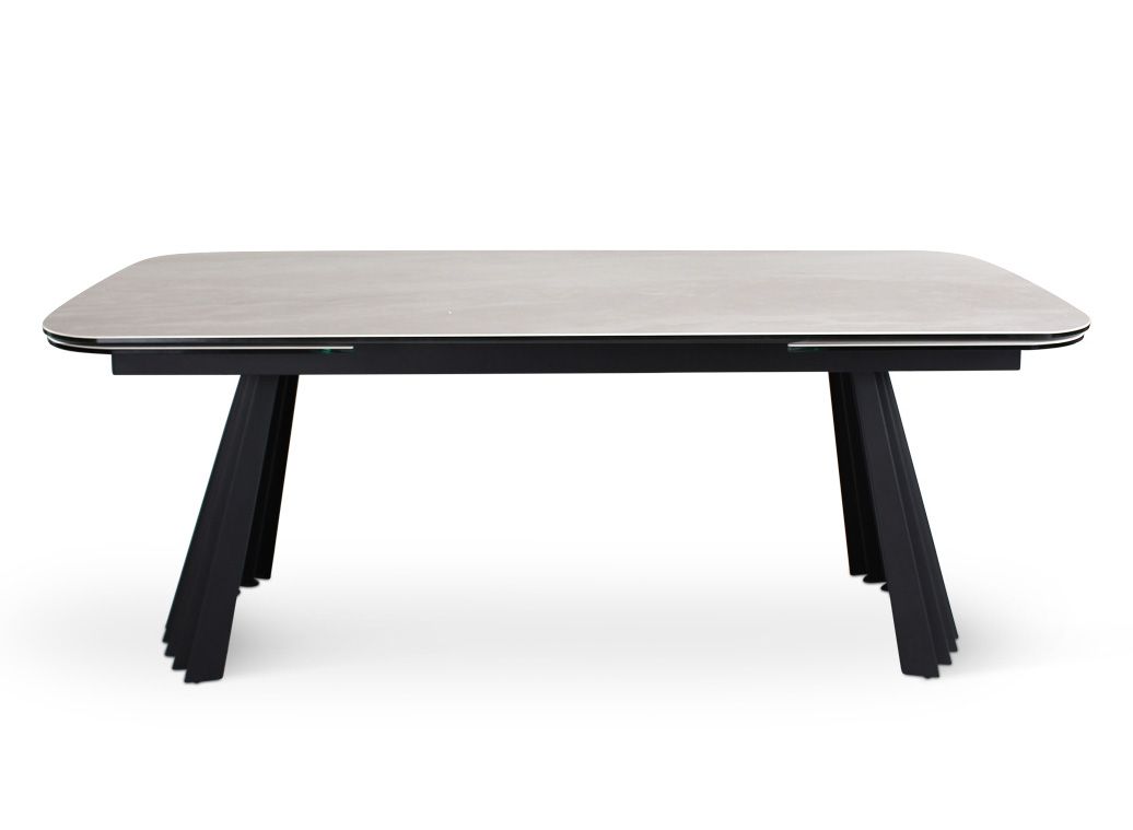 Uitschuifbare tafel PAYA - Beige keramiek