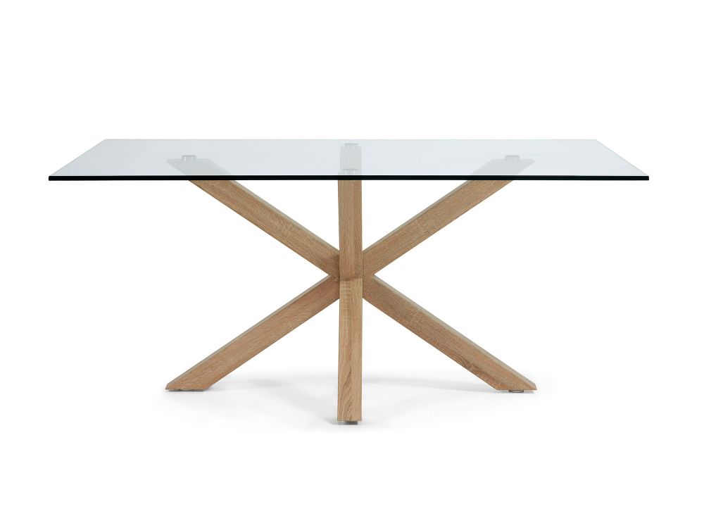 Eetkamertafel ARGO - Glas/houtlook KAV C429C07