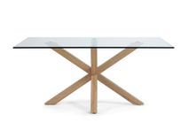 Eetkamertafel ARGO - Glas/houtlook KAV C429C07