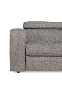 Hoekzetel BREGA met elektr. relax - Grijze stof C-RCR-74-HKS1