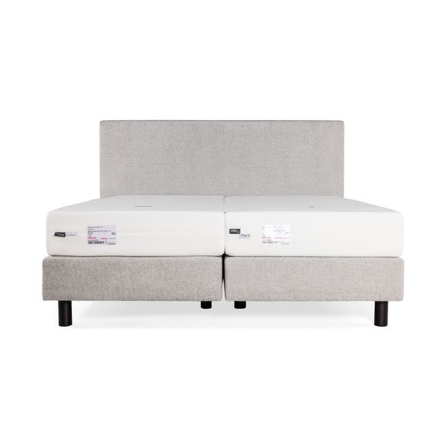 Boxspring JABBI GLISS incl. firm matrassen - Grijs