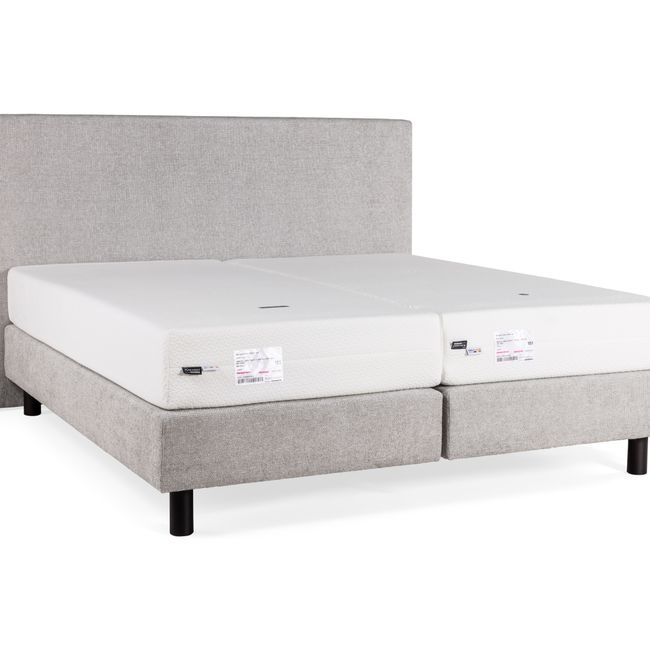 Boxspring JABBI GLISS incl. firm matrassen - Grijs
