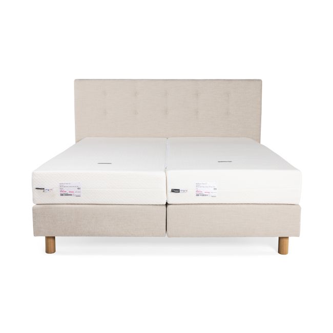 Boxspring JABBI CAPTON incl. firm matrassen - Beig