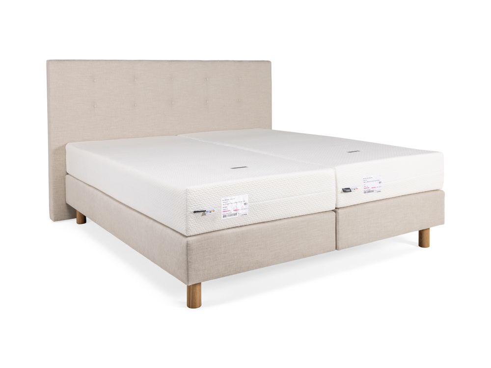 Boxspring JABBI CAPTON incl. firm matrassen - Beig C-KRE-35-BX1820-FIRM
