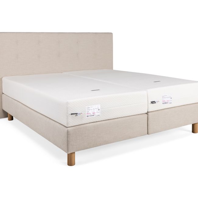 Boxspring JABBI CAPTON incl. firm matrassen - Beig